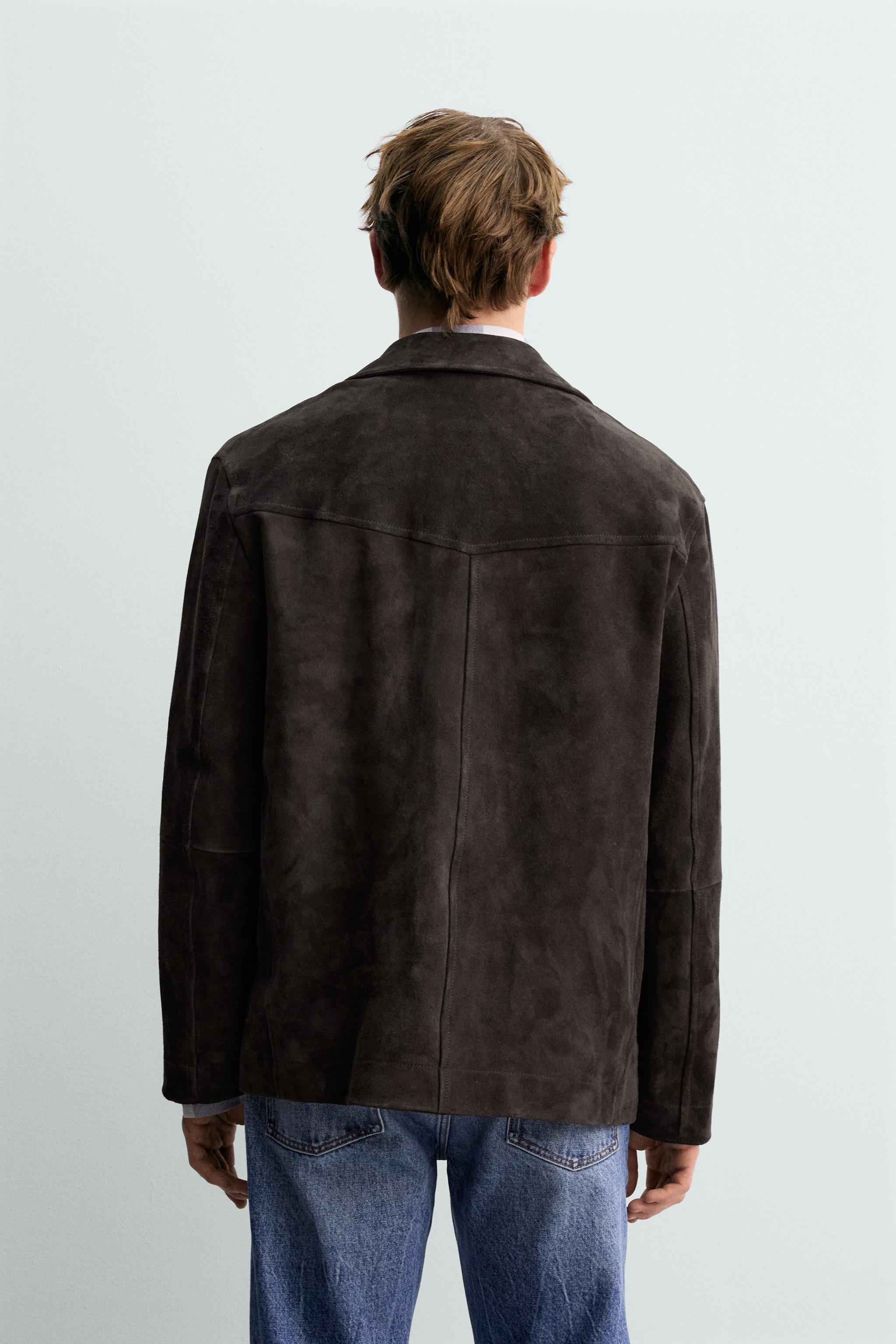 SUEDE LEATHER OVERSHIRT AARON LEVINE X ZARA